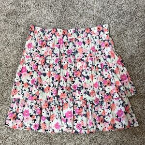 A Mew Day Floral Tiered Skirt